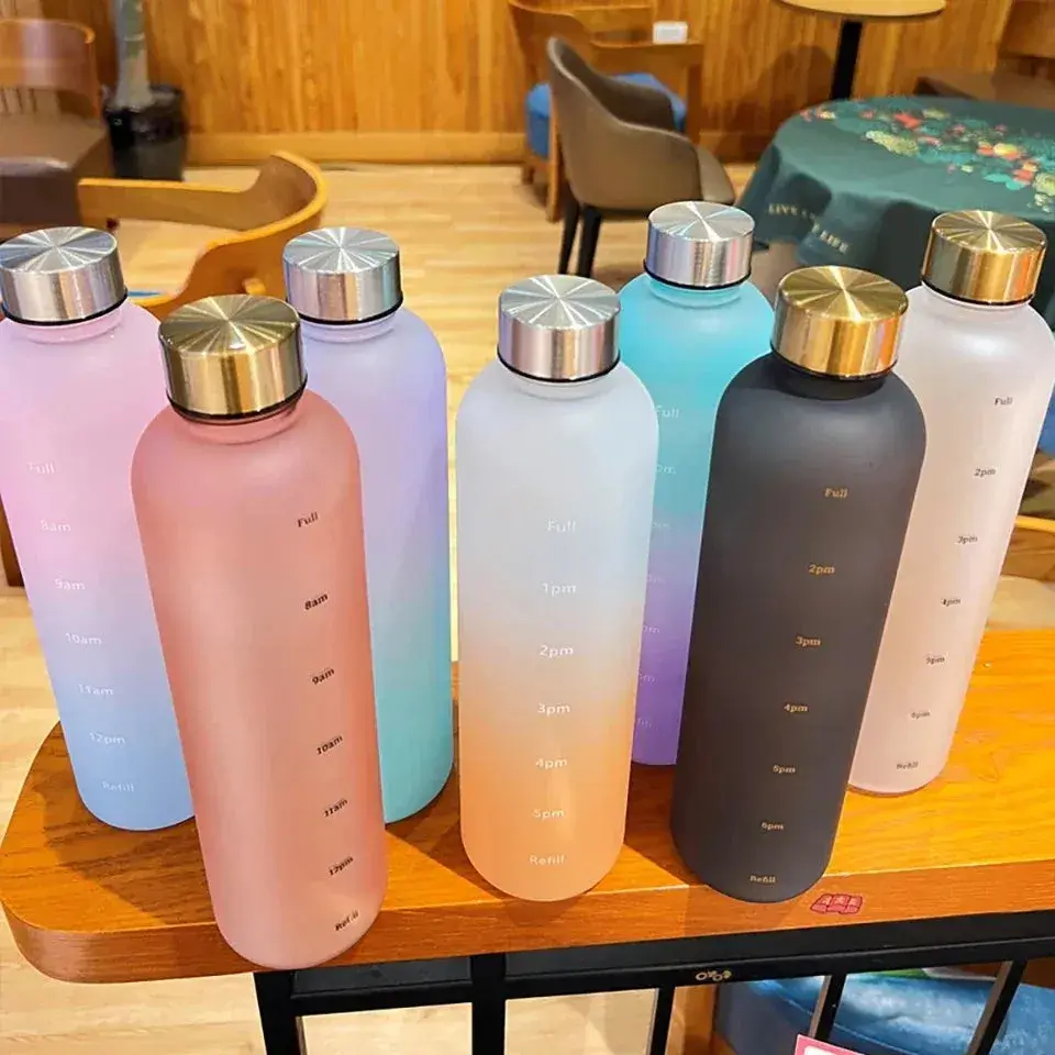 HydroFuel 1000ML Motivational Sports Water Bottle