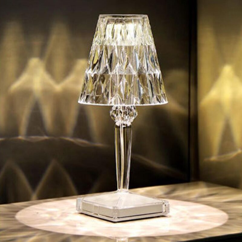 Rechargeable Acrylic Diamond Table Lamp