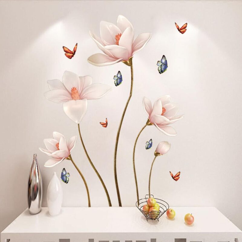 3D Floral Wall Decal Sticker Set