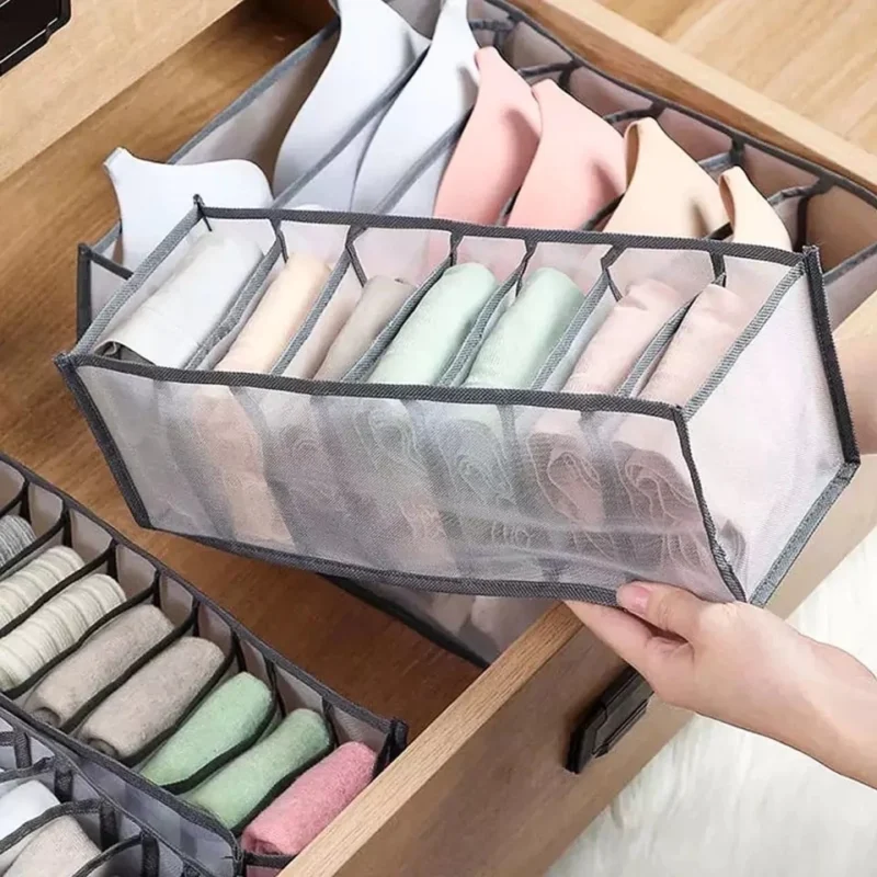 7-Compartment Mesh Drawer Organizer