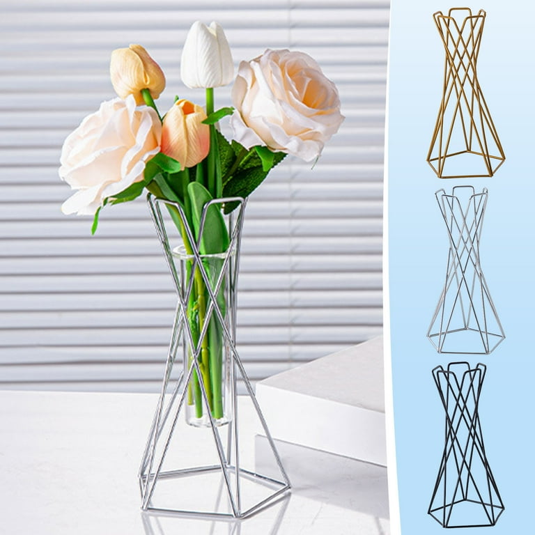 Modern Geometric Metal Flower Vase