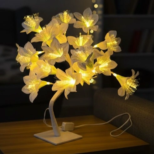Warm White LED Flower Table Lamp